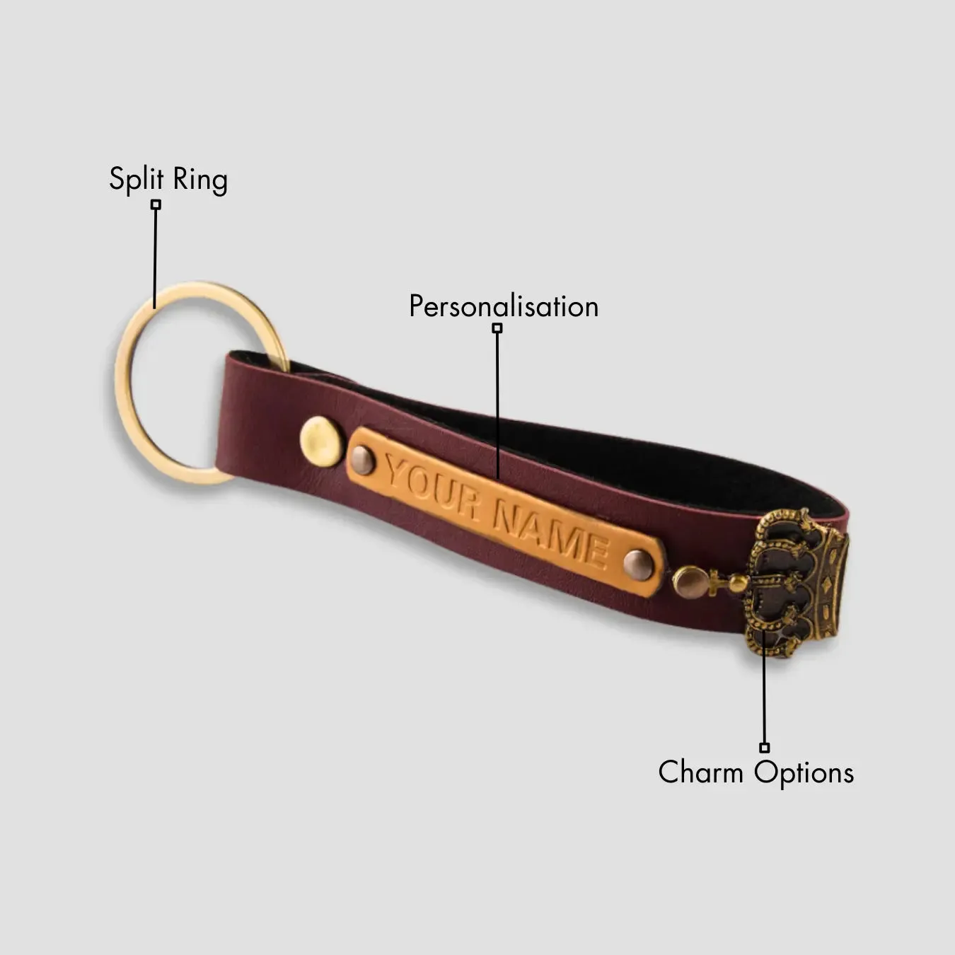 PERSONALISED KEYCHAIN - MAROON