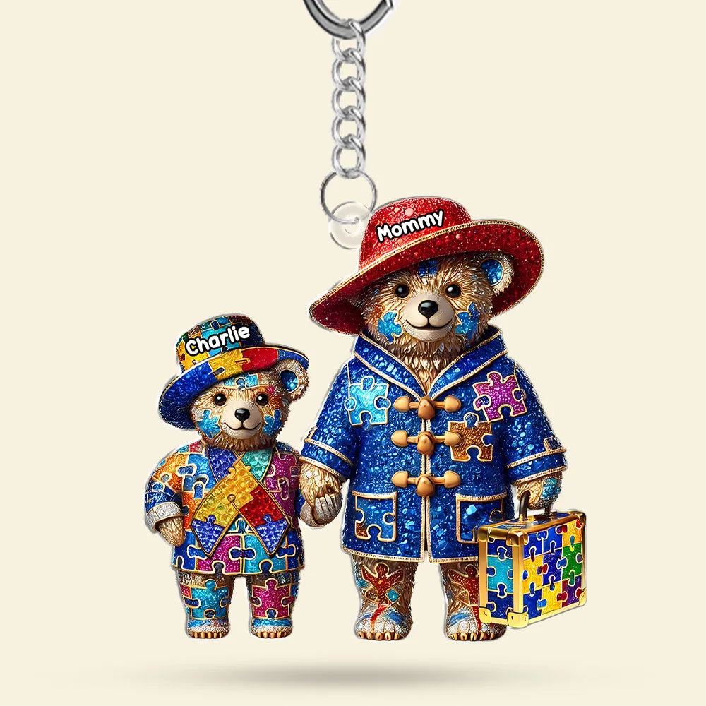 Personalized Gifts For Autism Mom Keychain, Mama Bear 04tgti220325