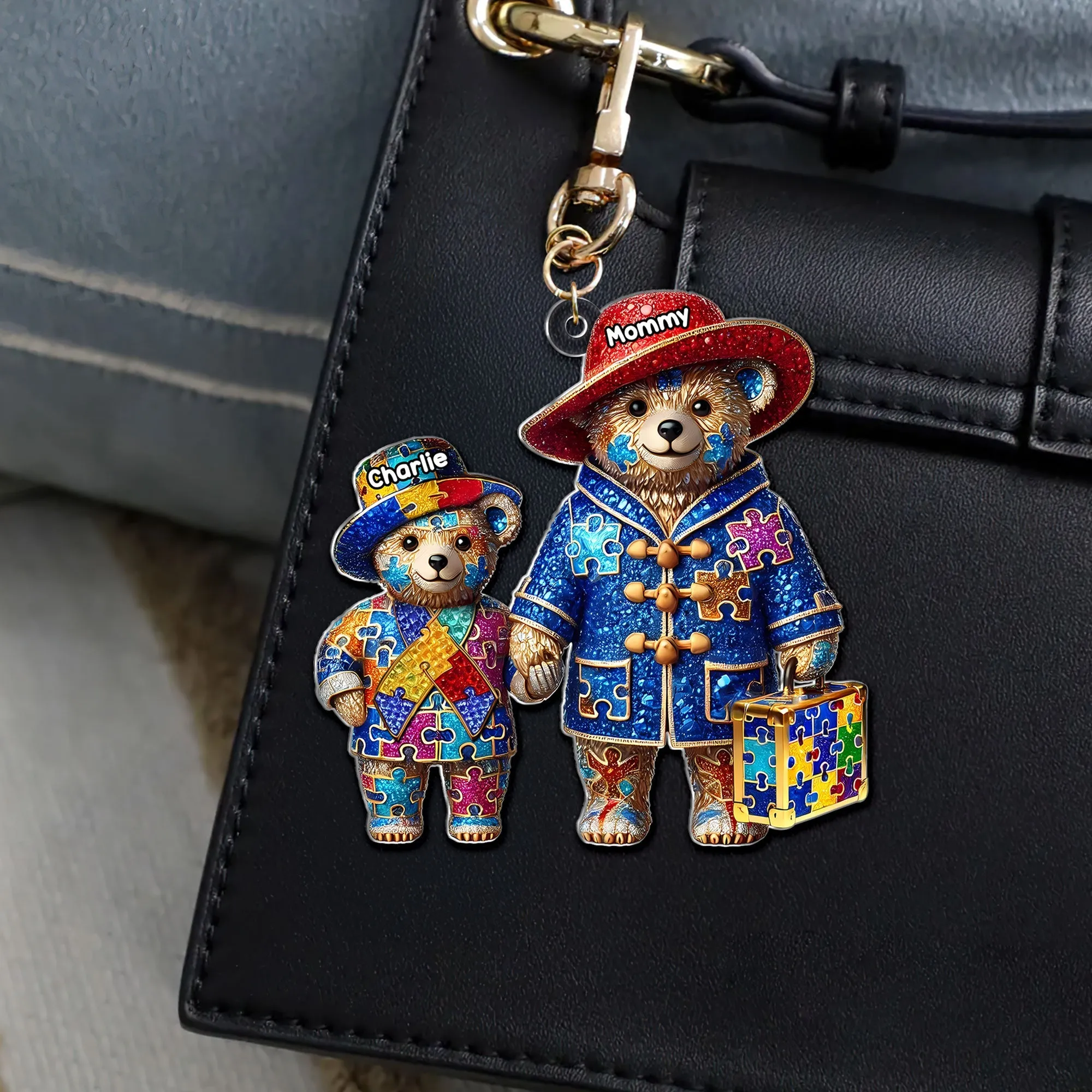 Personalized Gifts For Autism Mom Keychain, Mama Bear 04tgti220325