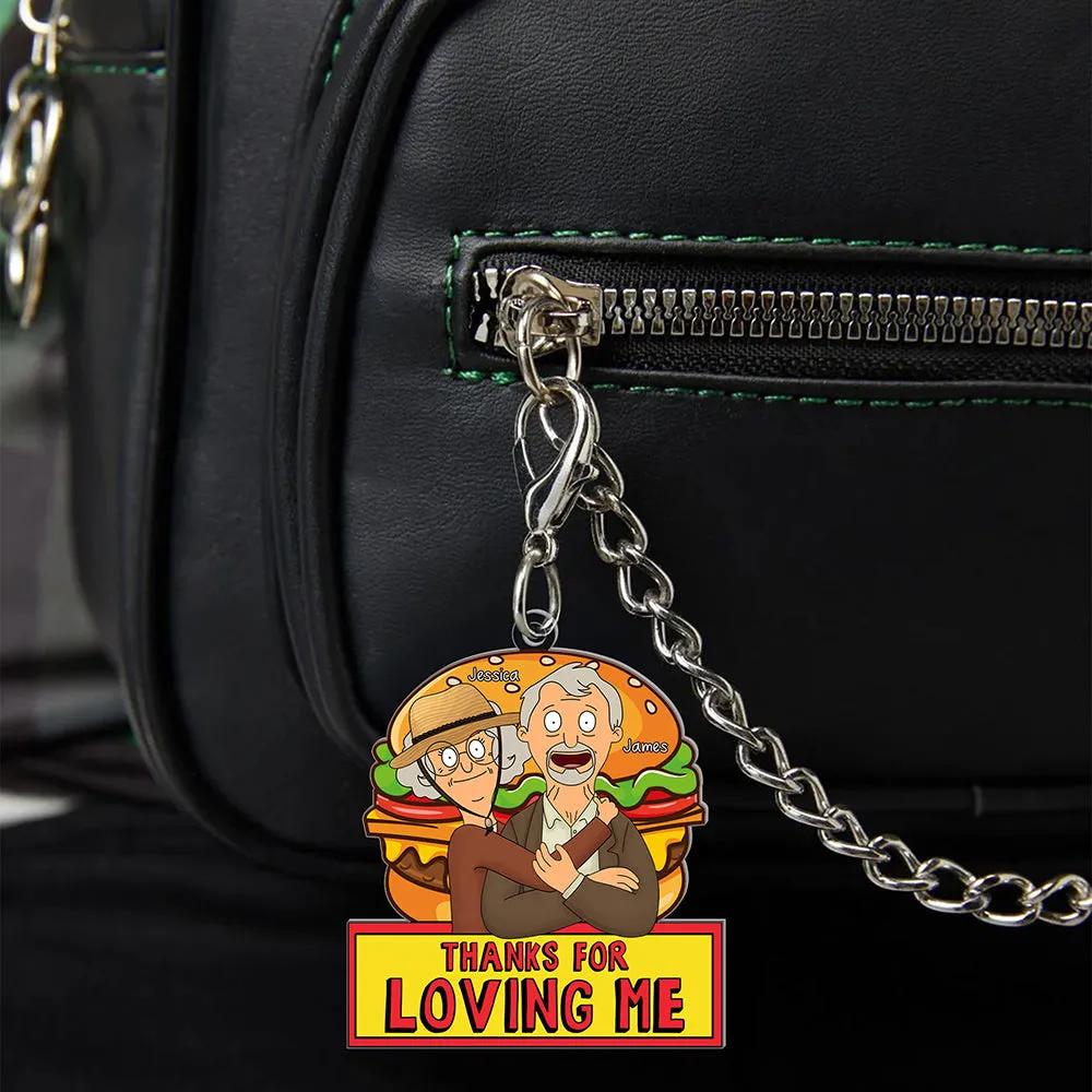 Personalized Gifts For Couple Keychain Thanks For Loving Me 06XQQN060225HG