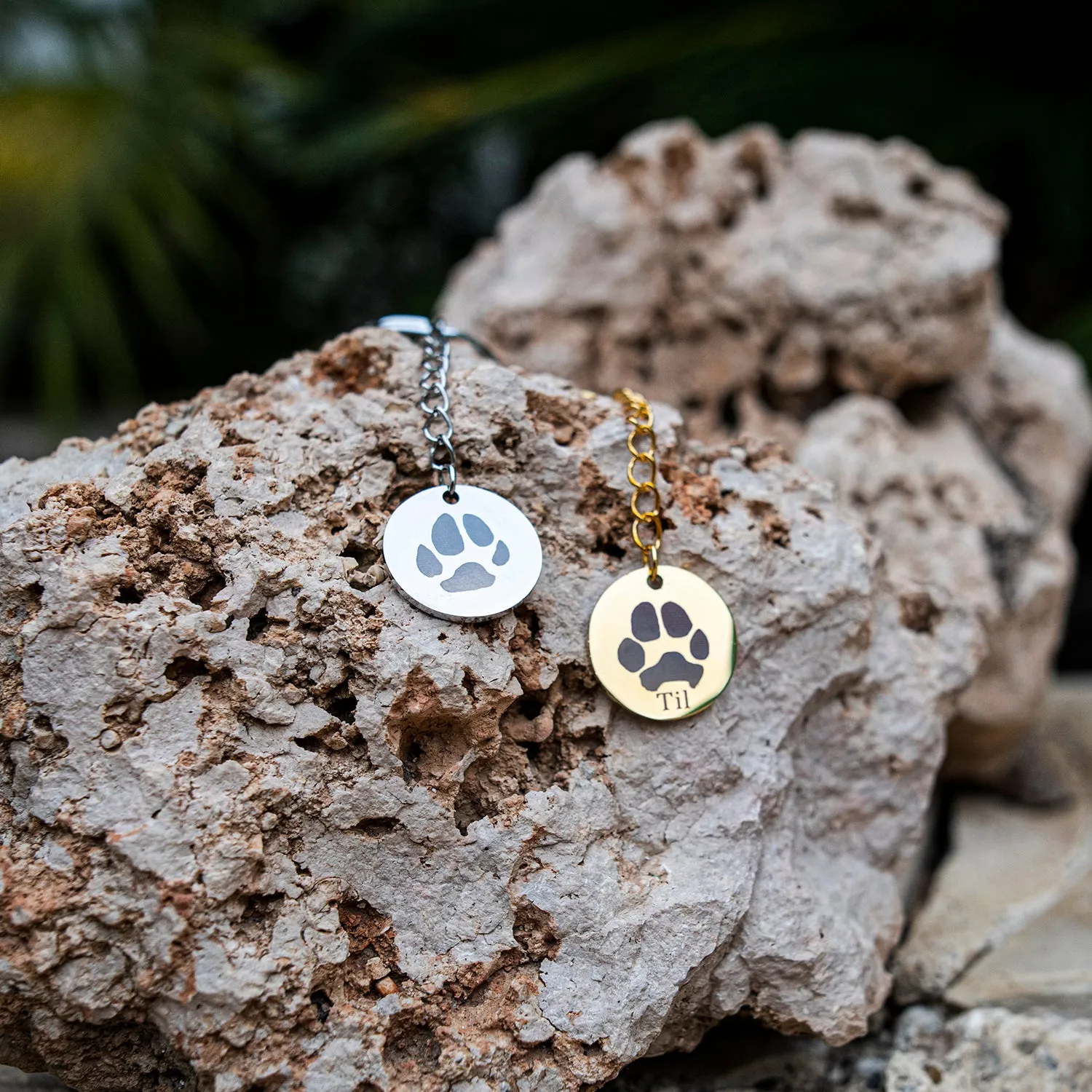 Personalized Keychain with Paw Print