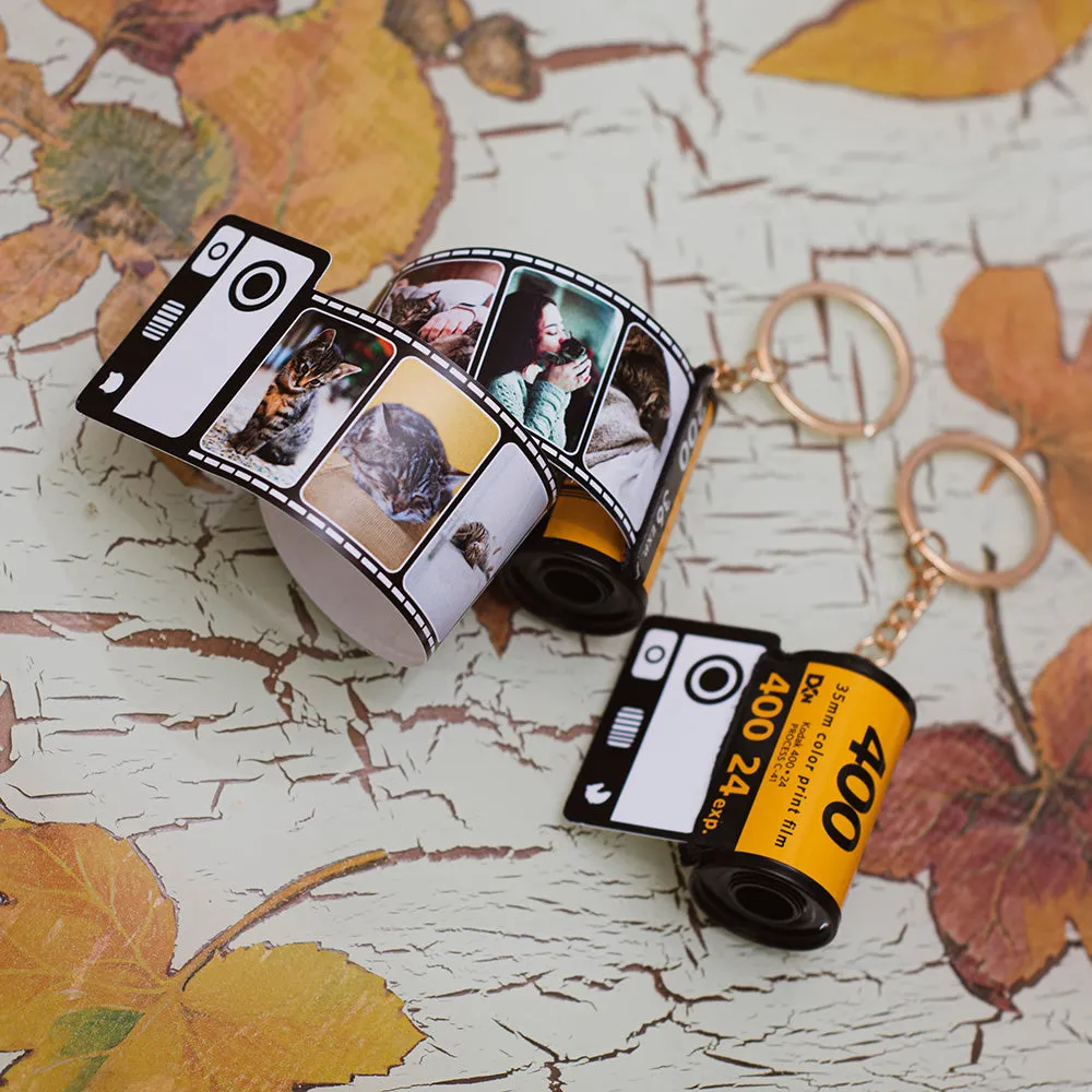 Personalized Photoroll Keychain With Photos Dog