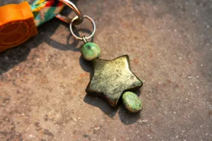 Pet Collar Jewelry African Turquoise & Pyrite Gemstones