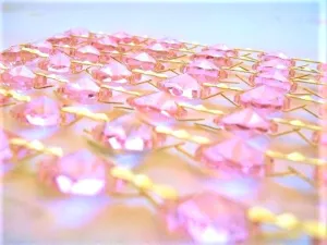 Pink Chandelier Crystal Garland Yard