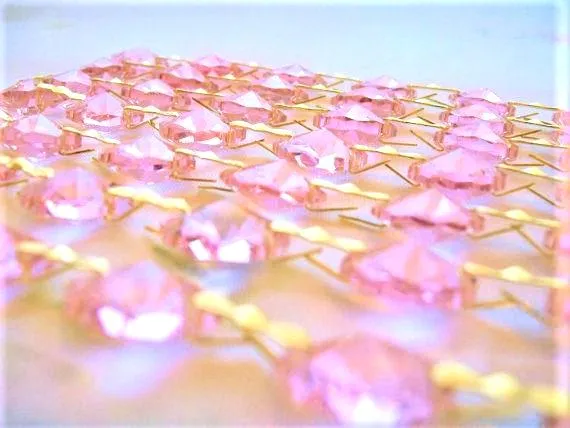 Pink Chandelier Crystal Garland Yard