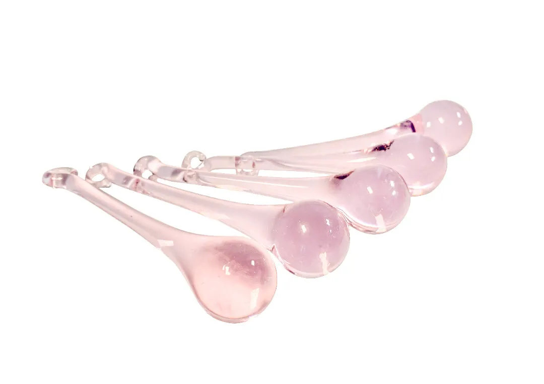 Pink Raindrop Chandelier Crystals, Pack of 5
