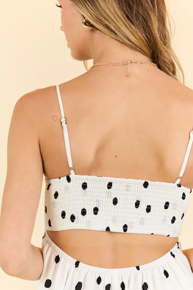 Places To Be White Polka Dot Maxi Dress