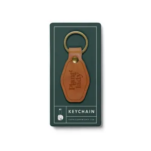 Plant Lady Leather Keychain