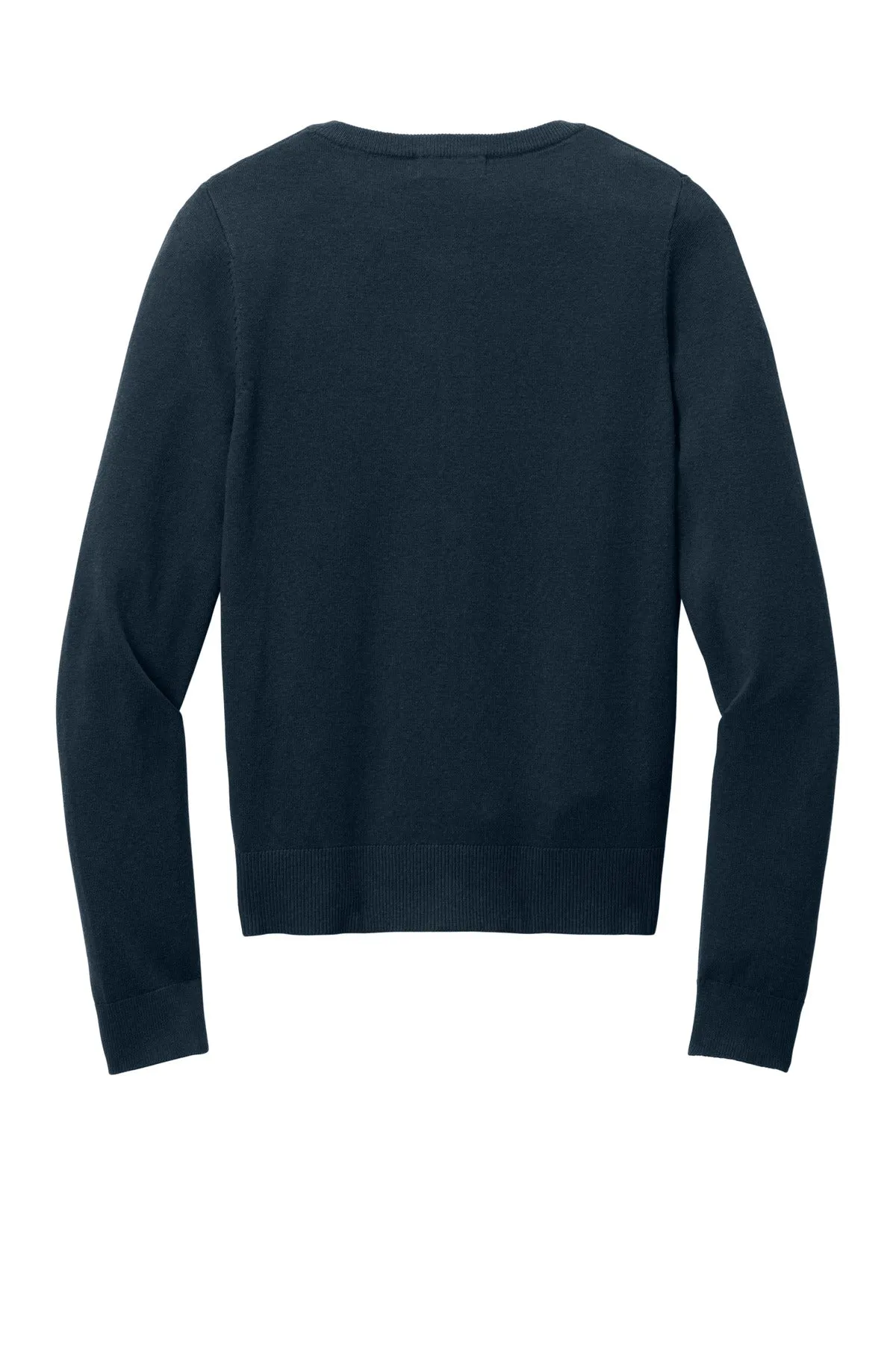 Port Authority Women's Easy Care Crewneck Cardigan Sweater LSW2870 River Blue Navy