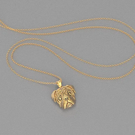 Pug Breed Jewelry Puppy Face Charm