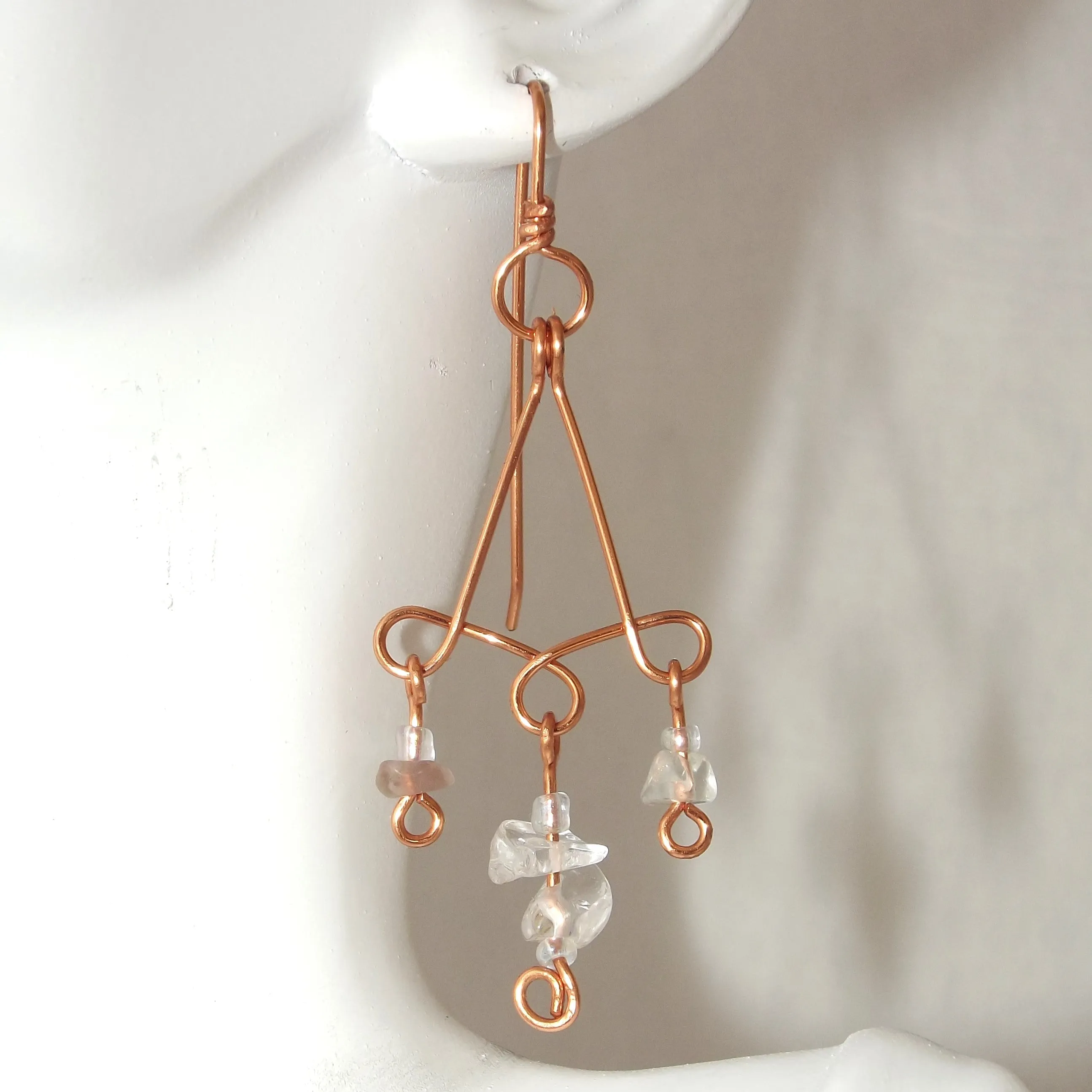 Quartz Chandelier Earrings