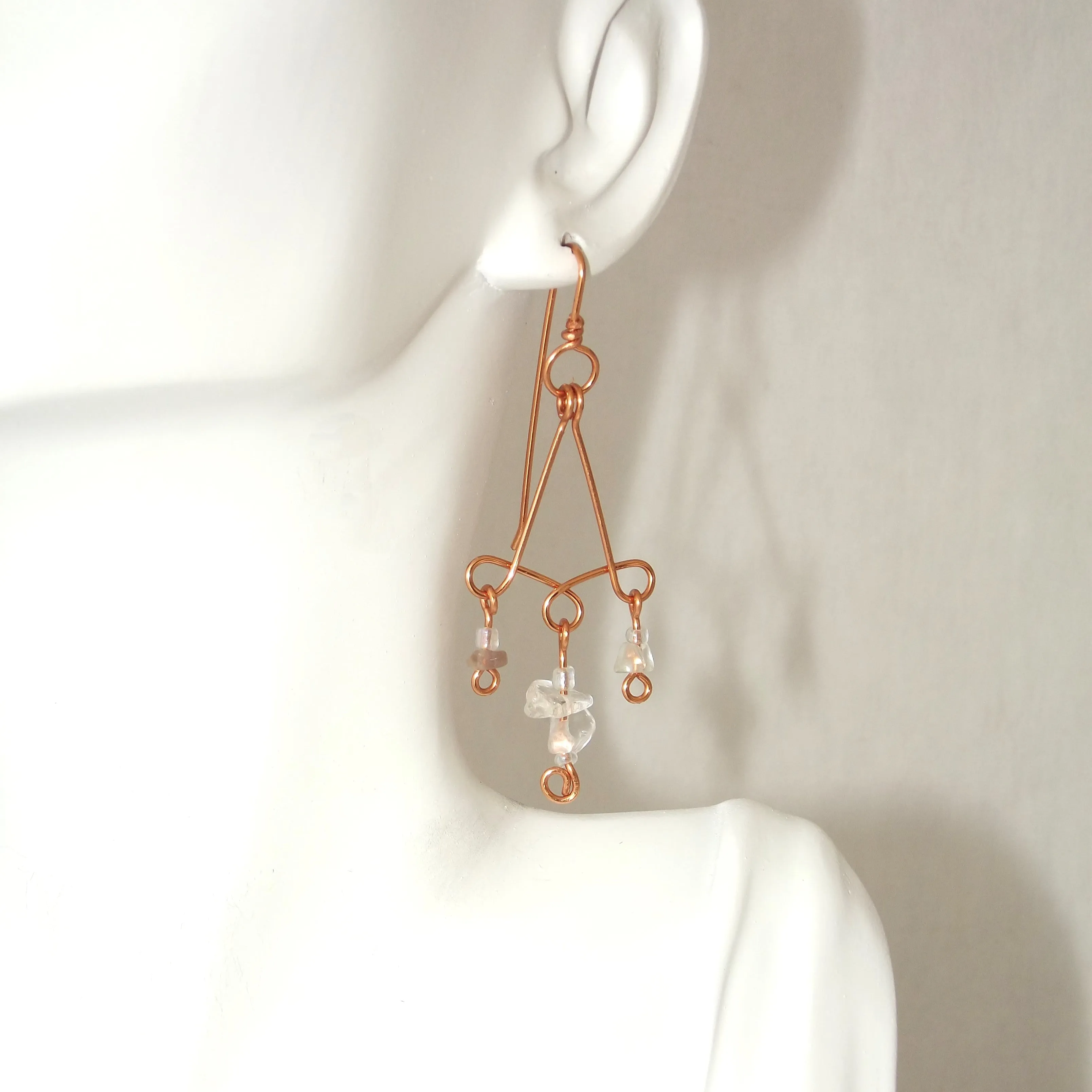 Quartz Chandelier Earrings