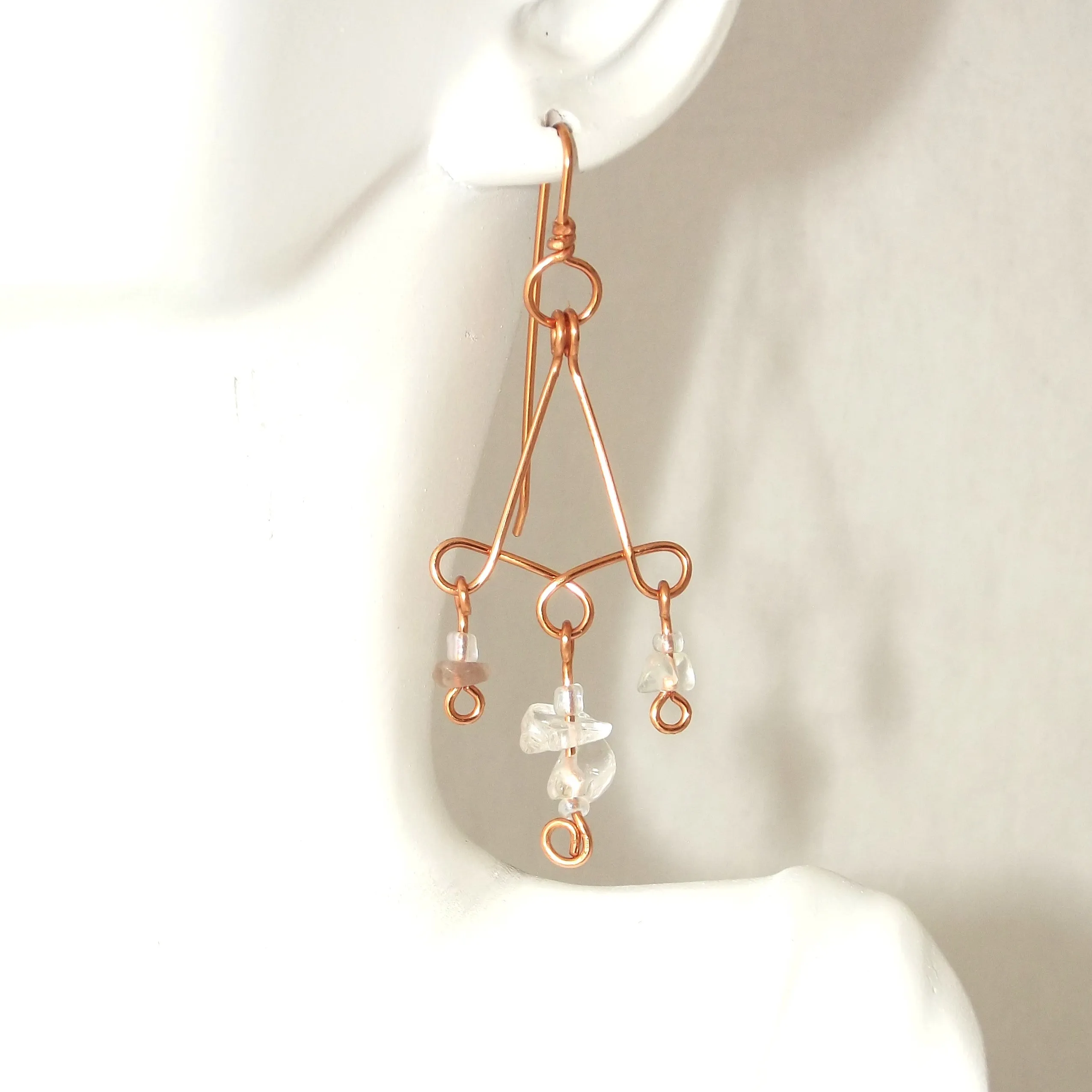 Quartz Chandelier Earrings