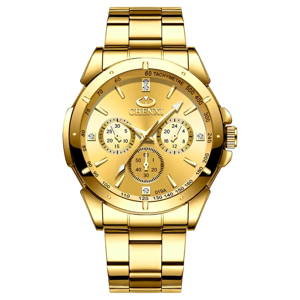 "Couple's Waterproof Quartz Watches with Steel Band"