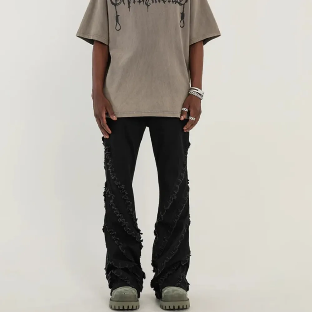 "Punk Raw Edge Bootcut" Jeans