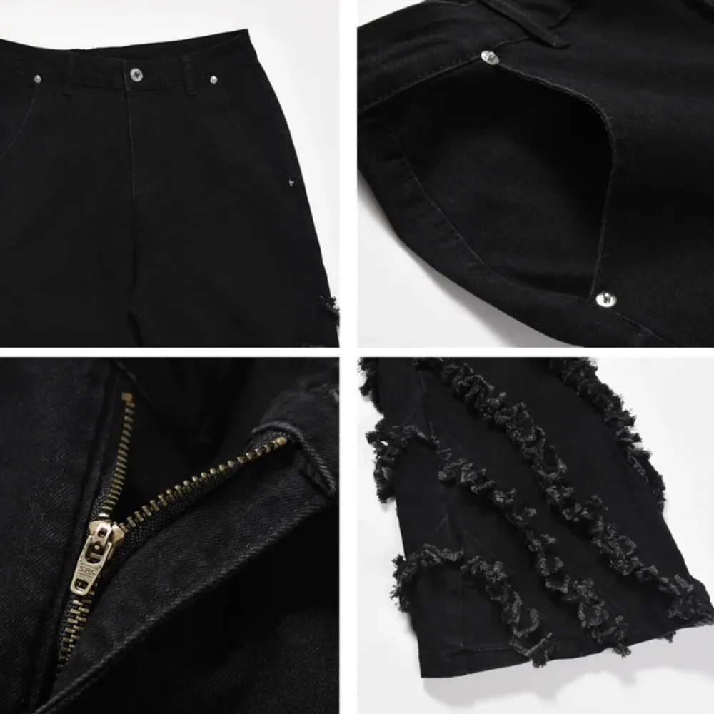 "Punk Raw Edge Bootcut" Jeans