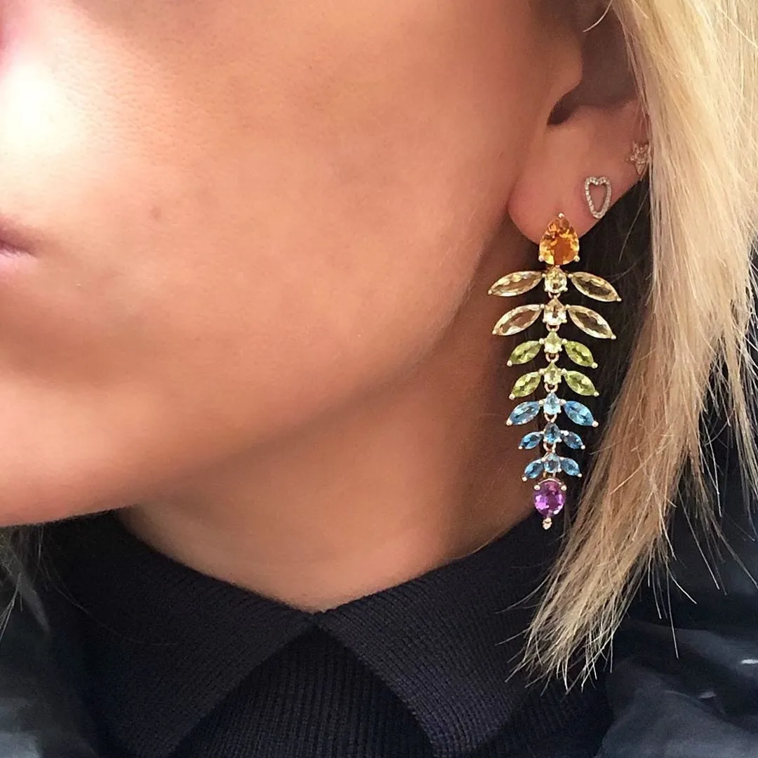 Rainbow Chandelier Earrings