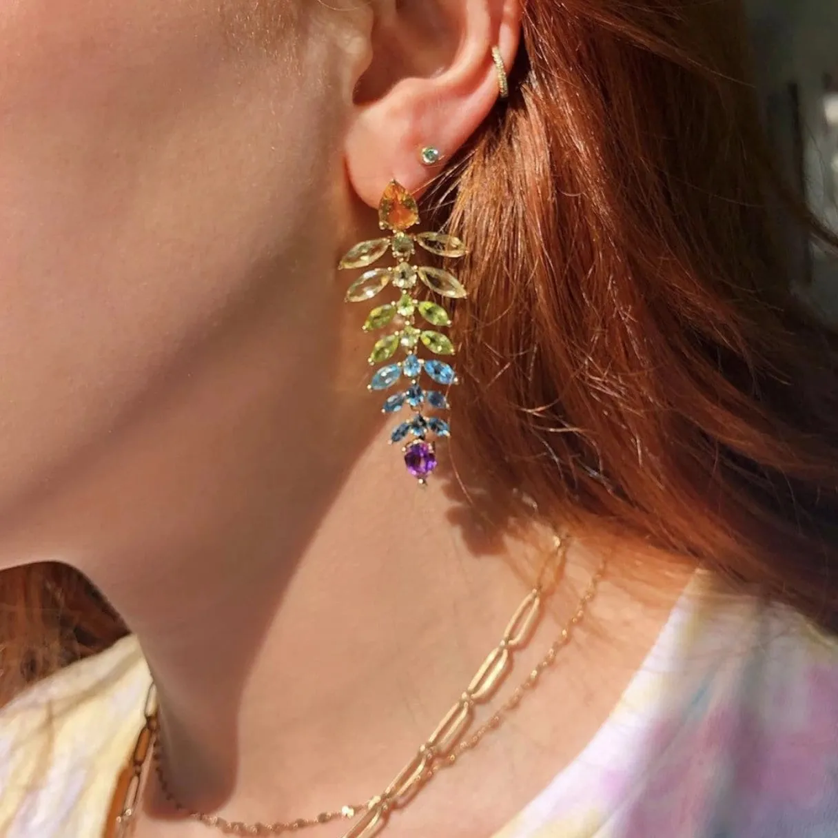 Rainbow Chandelier Earrings