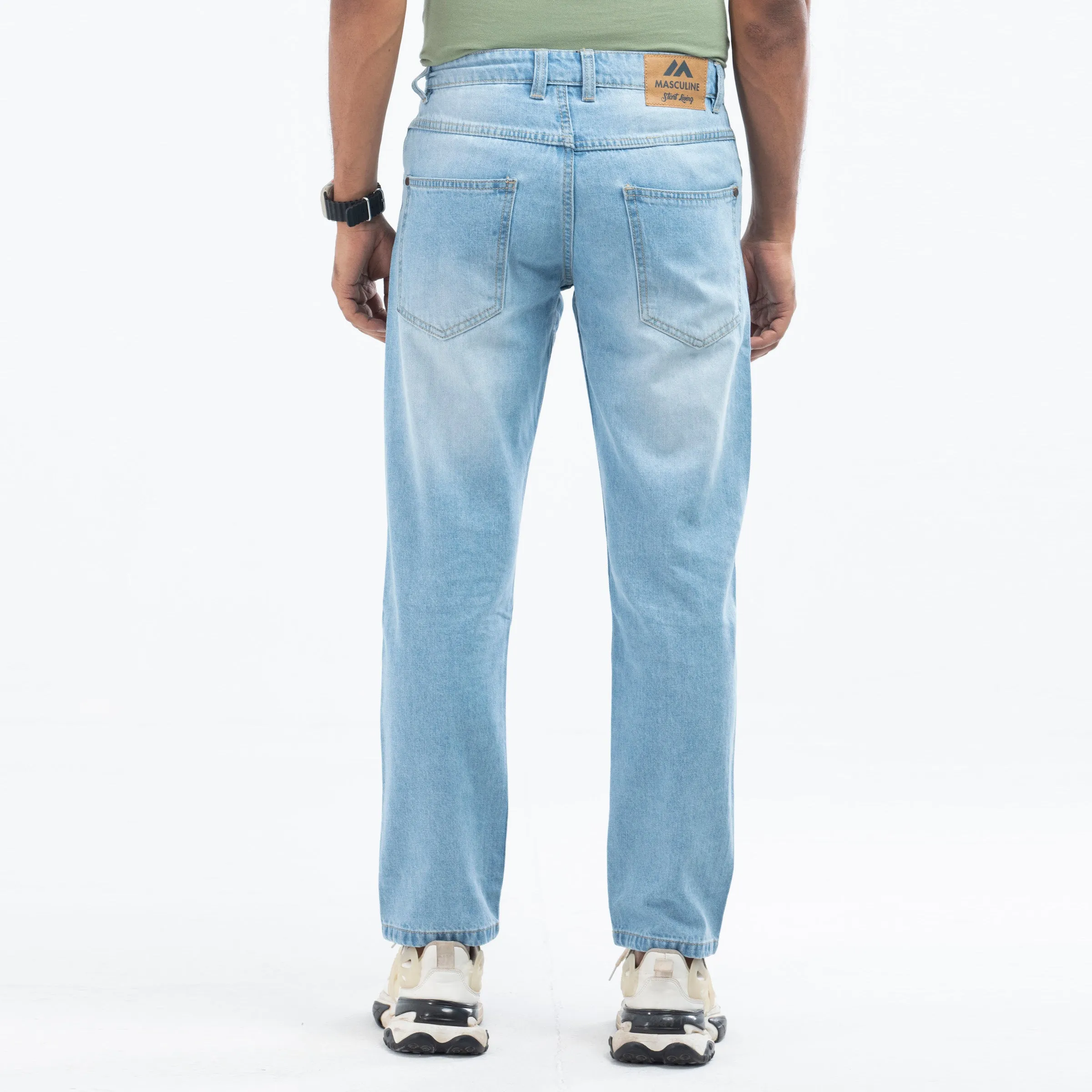 Relaxed fit non stretch ripped jeans - Super Light