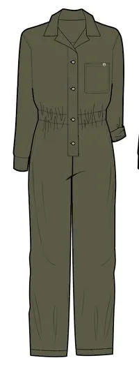 Resonate Boiler Suit - Khaki Green