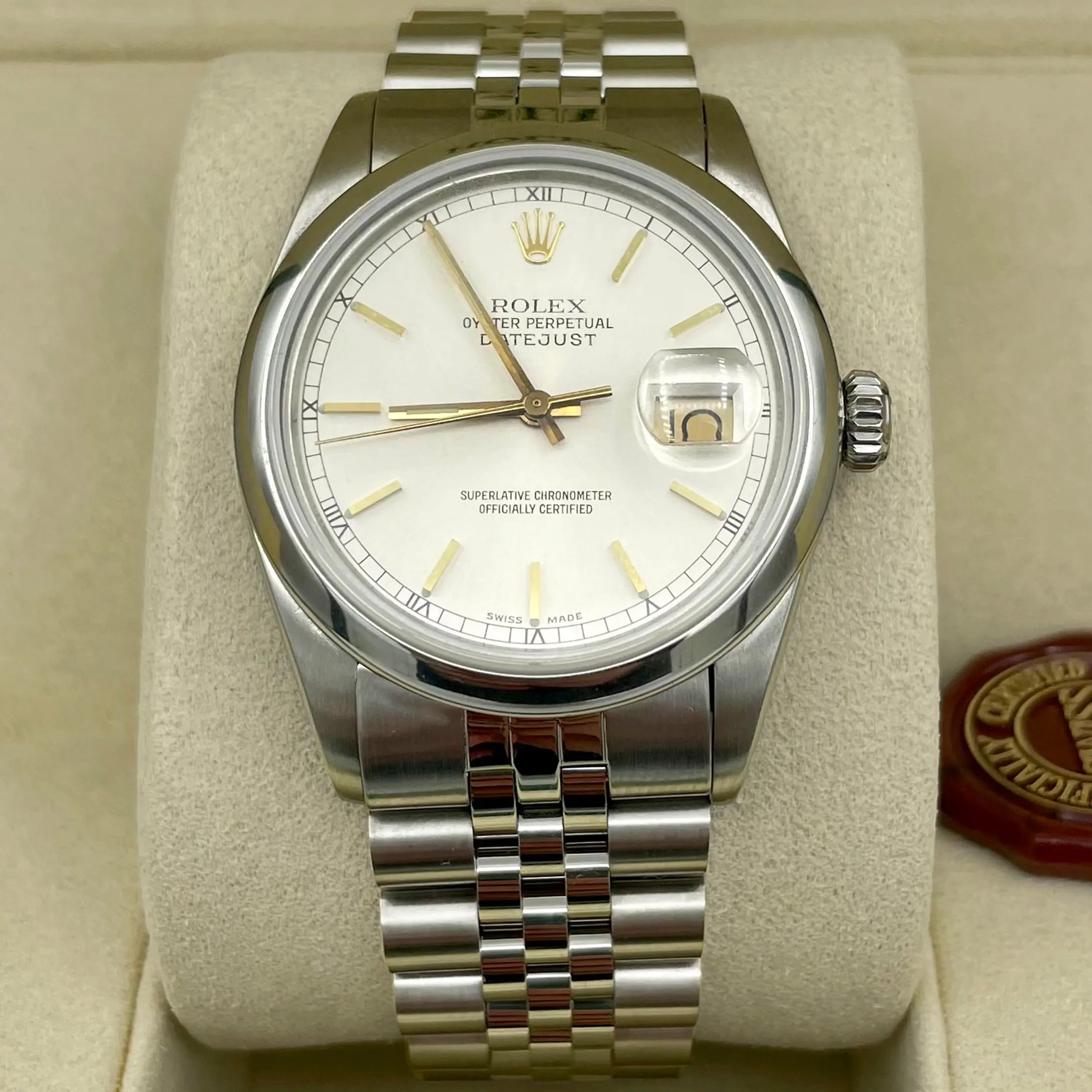 Rolex DateJust 36mm Stainless Steel White Dial