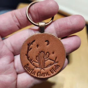 Santa Clara Utah Cactus Keychain