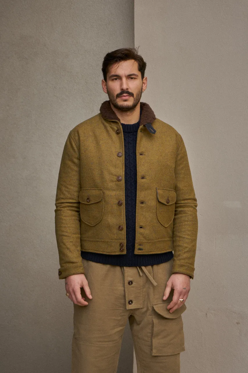 Scarti Lab Cossack Jacket 707F-SE430 Melton Wool Khaki