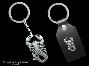 Scorpion Key Chain / Key Ring Sterling Silver