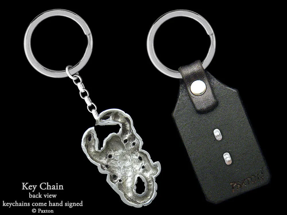 Scorpion Key Chain / Key Ring Sterling Silver