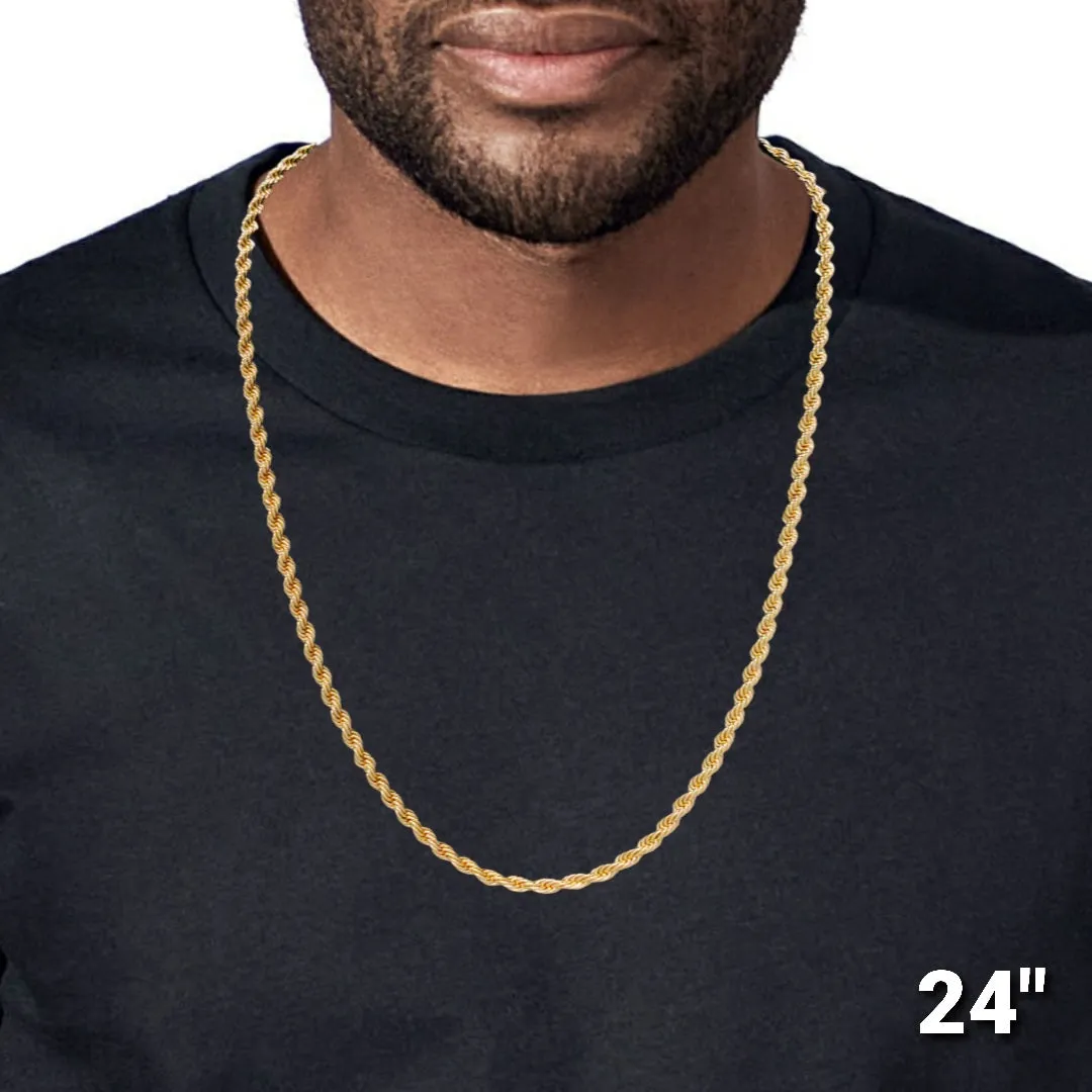 Seoul Stone Gold Rope Chain (4mm)