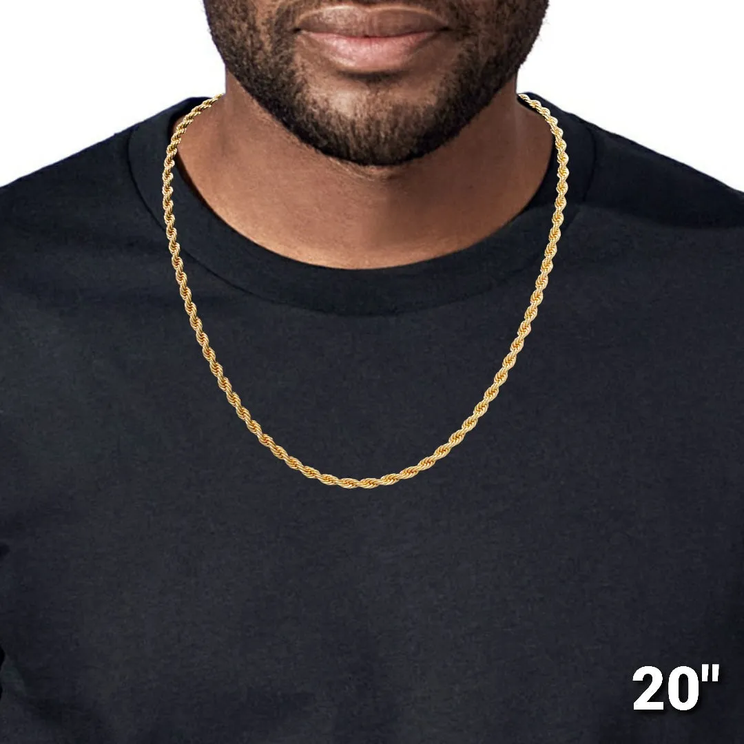 Seoul Stone Gold Rope Chain (4mm)
