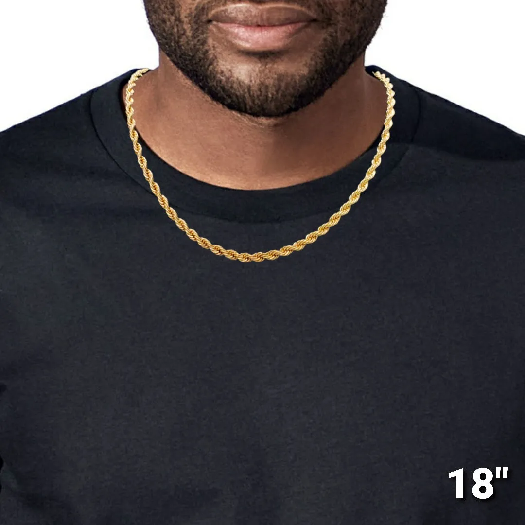 Seoul Stone Gold Rope Chain (4mm)