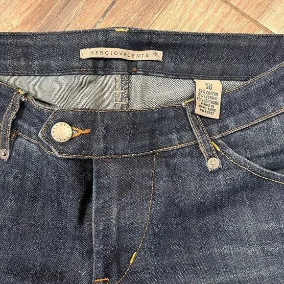Sergio Valente Women's Vintage Jeans Blue Denim Hong Kong 1980's Size 30 EUC