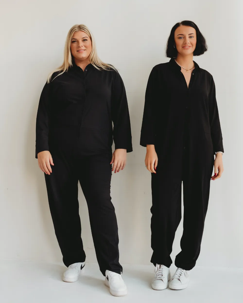 Shana Black Collared Jumpsuit