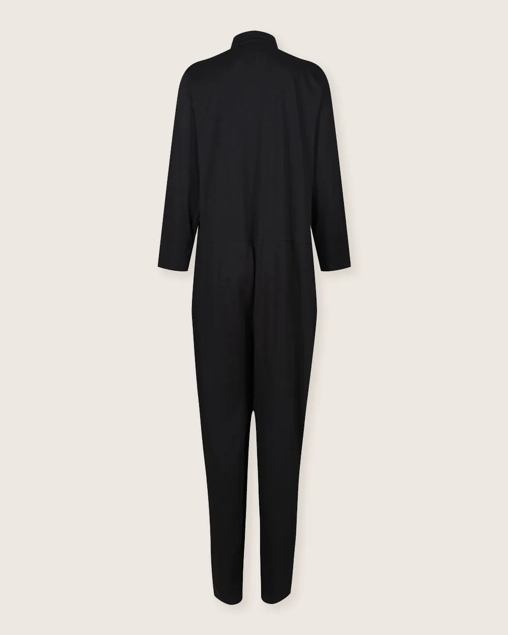 Shana Black Collared Jumpsuit