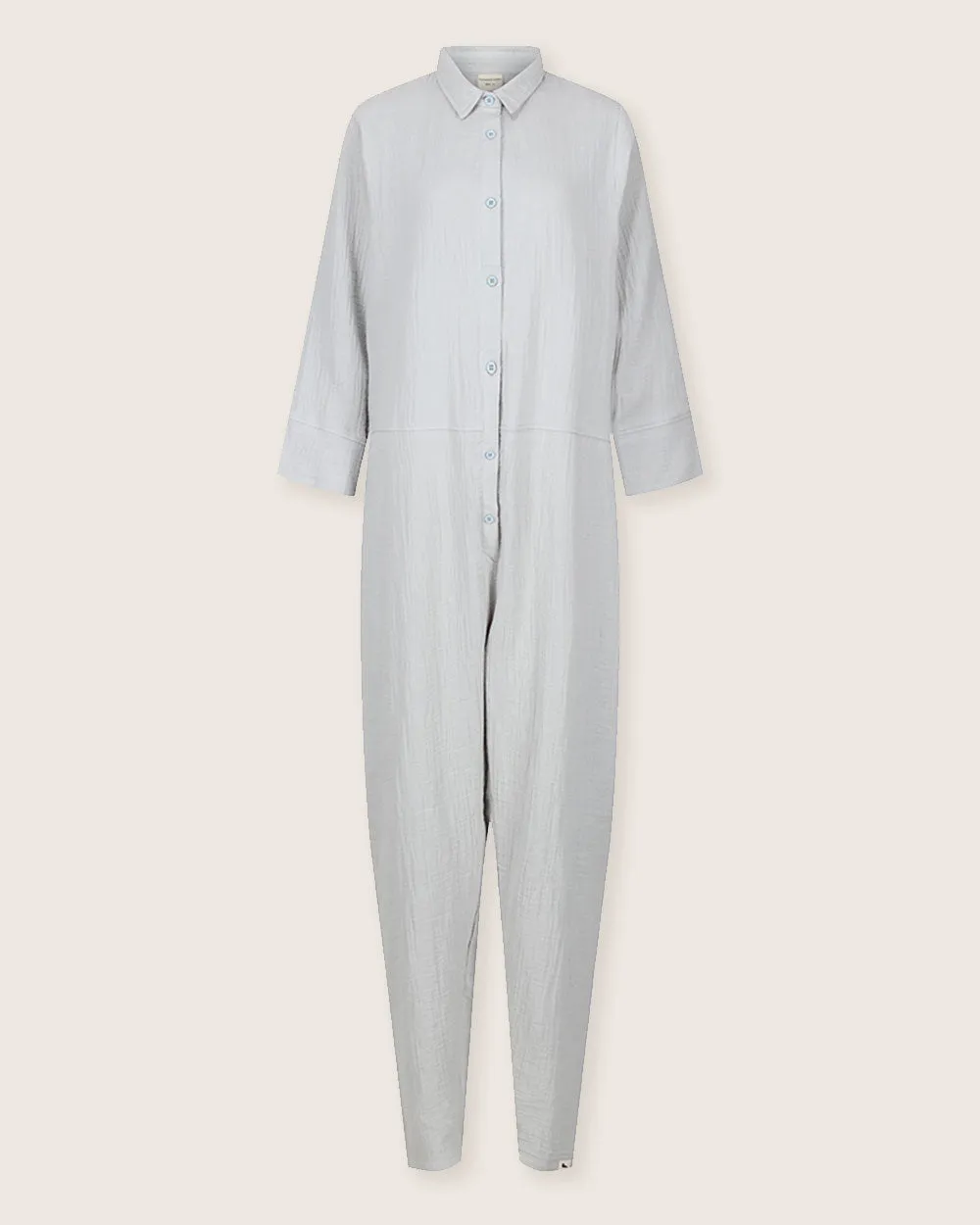 Shana Sky Blue Collared Jumpsuit