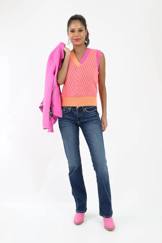 Silver Jean Suki Mid Rise Slim Bootcut - Blue