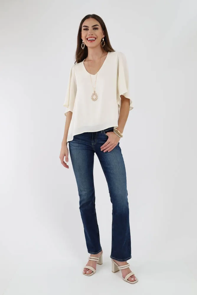 Silver Jean Suki Mid Rise Slim Bootcut - Blue