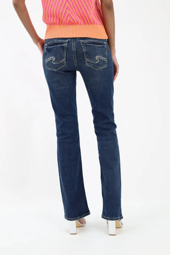 Silver Jean Suki Mid Rise Slim Bootcut - Blue