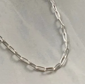 Silver PaperClip Chain Bracelet