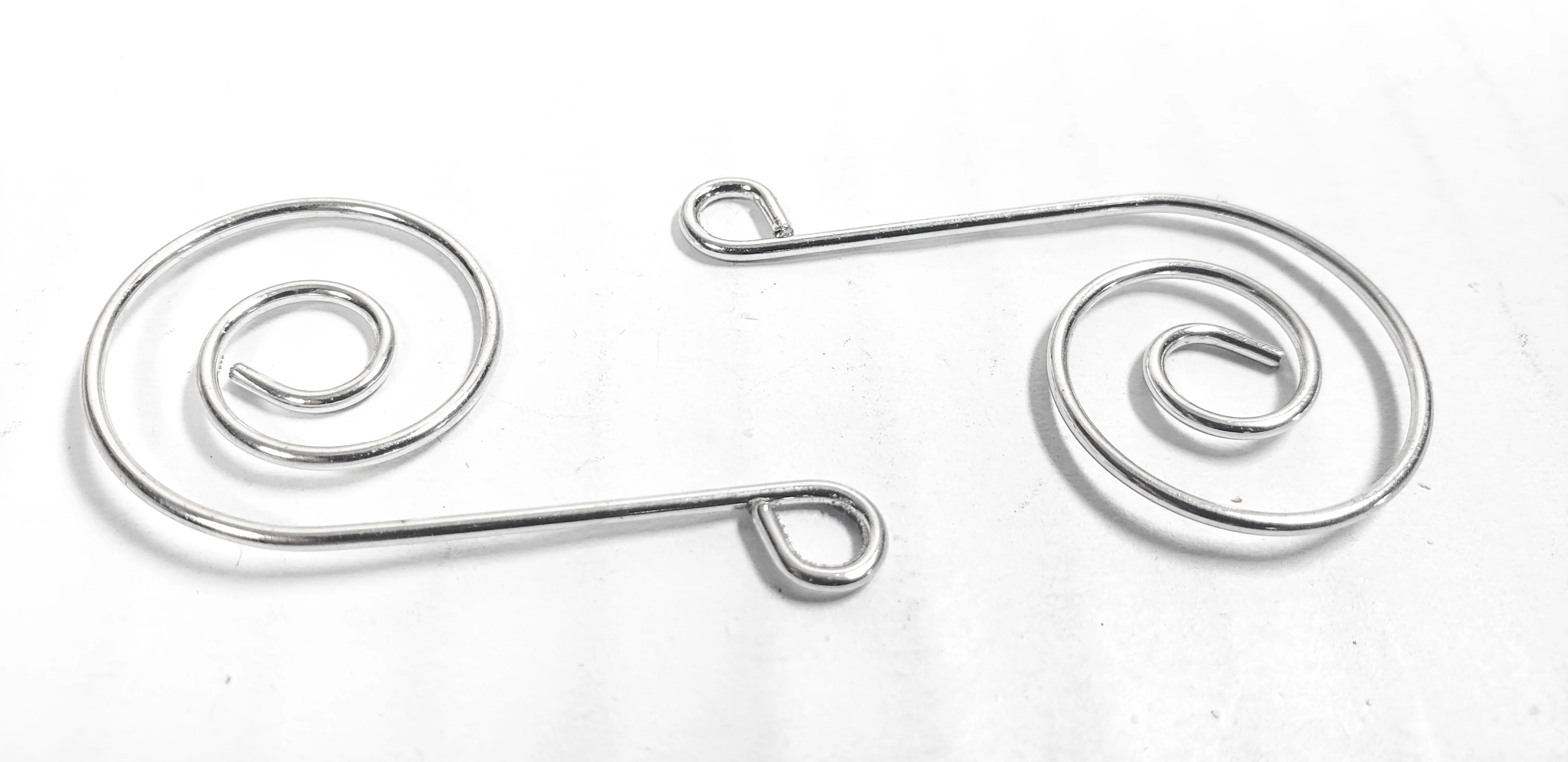 Silver Swirl Suncatcher Wire Hooks, Hangers 1.75 inch
