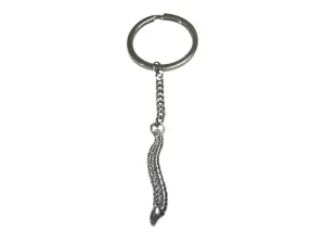 Silver Toned Medical Anatomical Cervical Vertebrae Bone Pendant Keychain