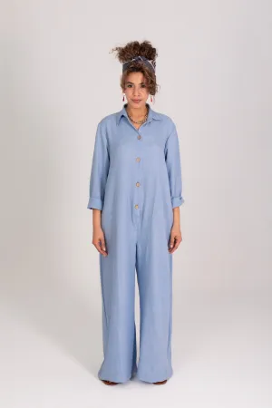 Sky Blue Wide Leg Jumpsuit