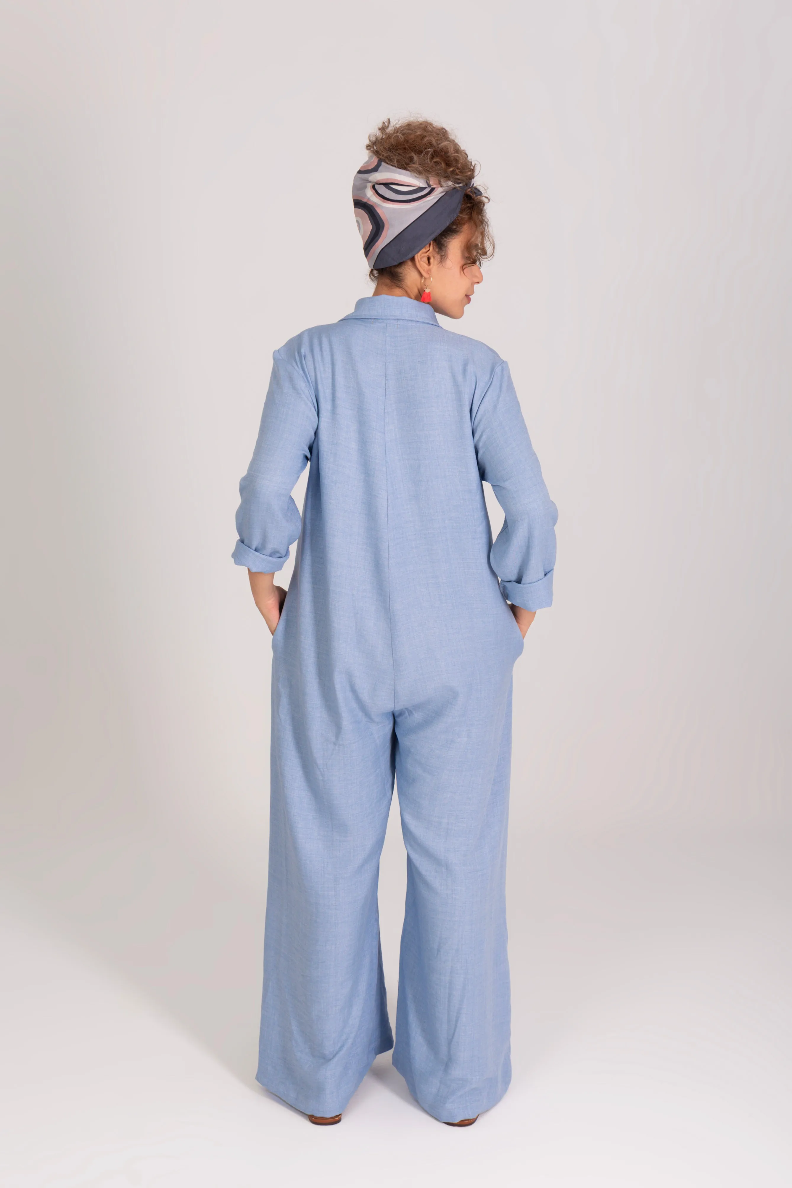 Sky Blue Wide Leg Jumpsuit