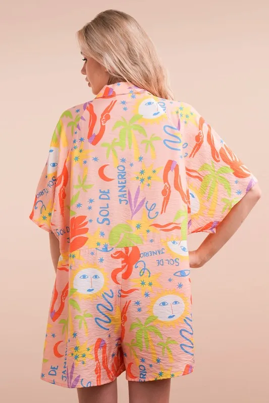 Sol Janeiro Oversized Button Down Romper