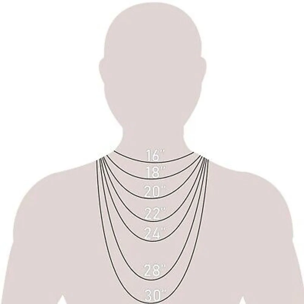 SOLID 14K WHITE GOLD 20" ROPE CHAIN