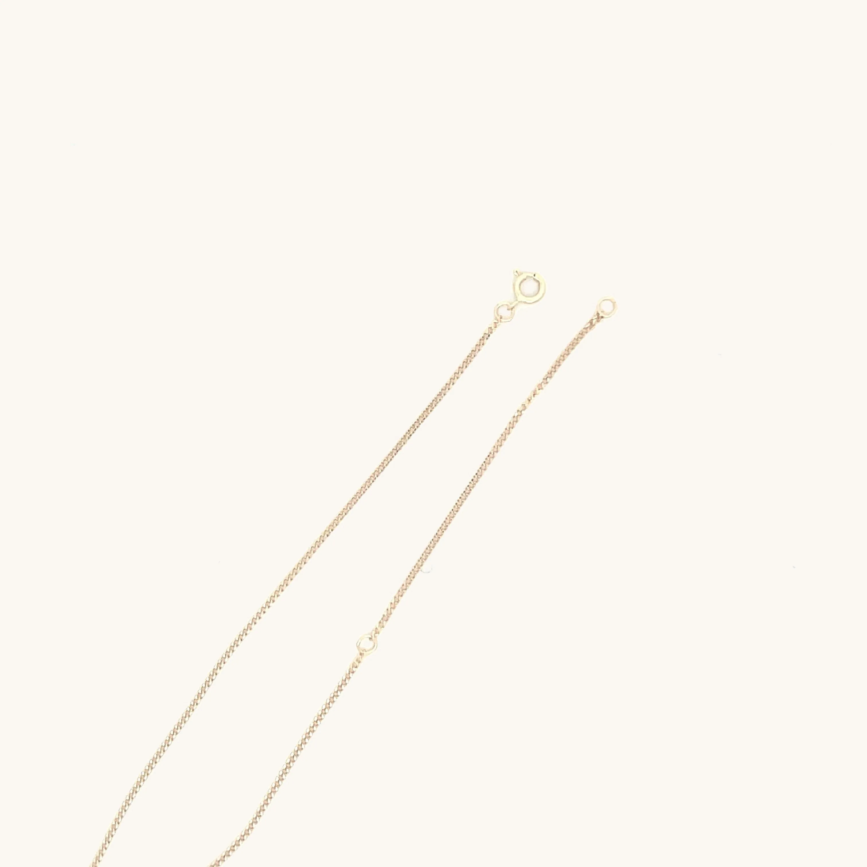 SOLID 14K YELLOW GOLD 16-18" ADJUSTABLE CABLE CHAIN