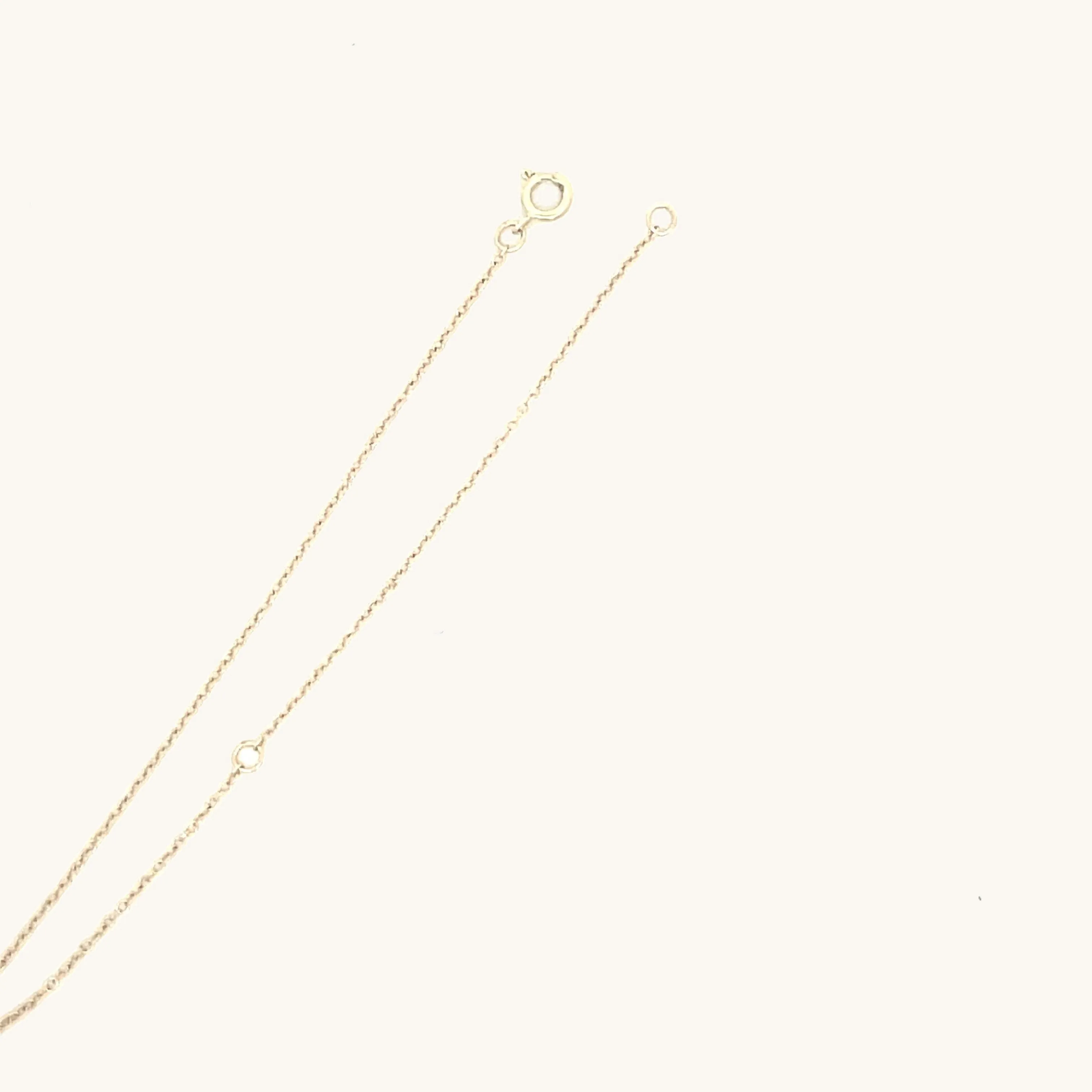 SOLID 14K YELLOW GOLD 16-18" ADJUSTABLE CABLE CHAIN