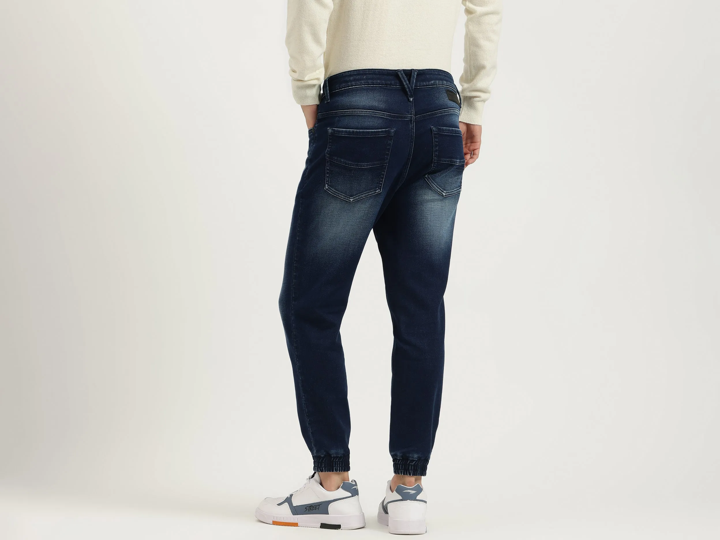 Solid Jogger Fit Jeans