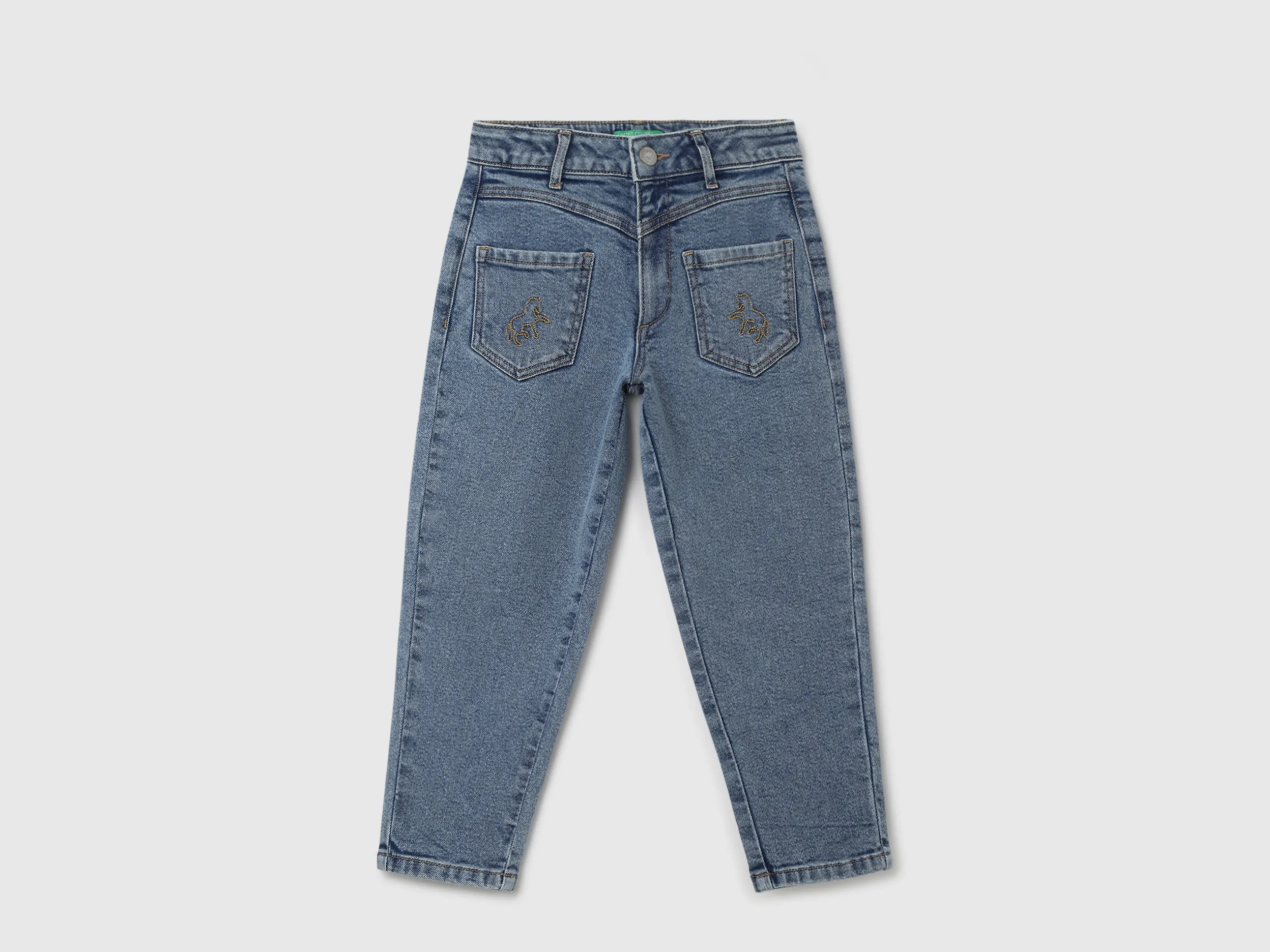 Solid Slouchy Fit Fit Mid Rise Jeans